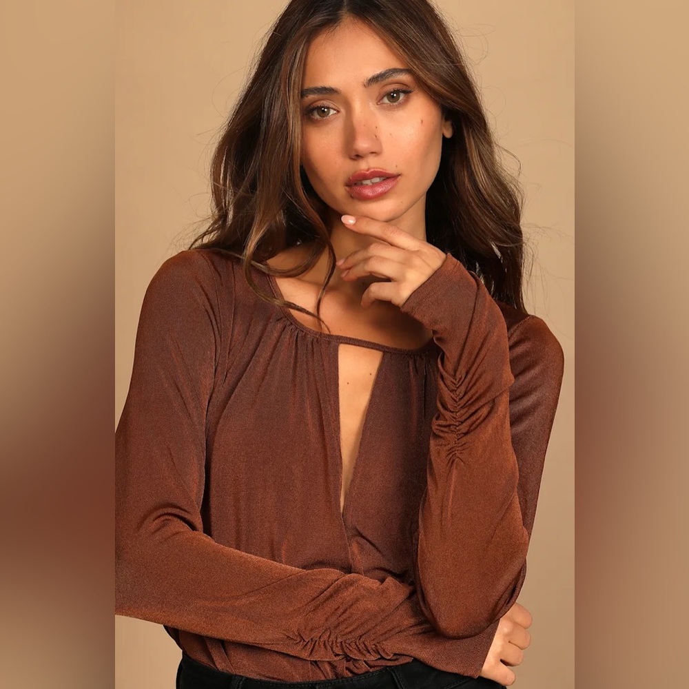 Free people bronze bodysuit NWOT